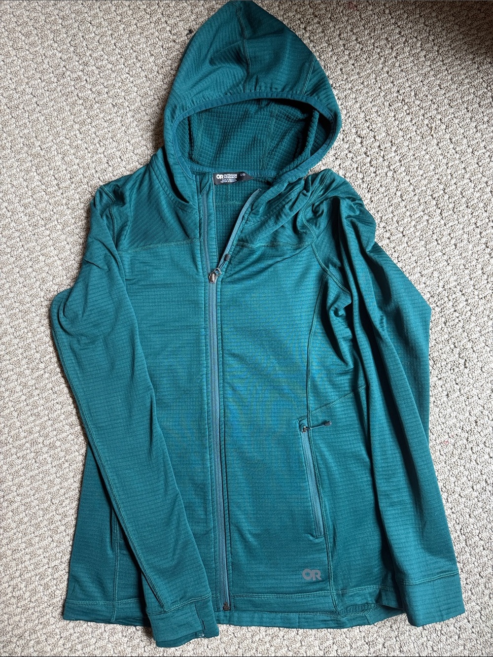 Outdoor Research Women's Teal Hooded Performance Jacket